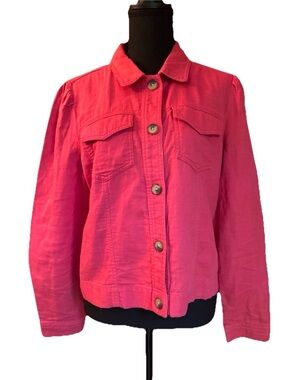 LOFT Outlet Women’s 100% Cotton Front Cropped Utility Jacket, Size LP